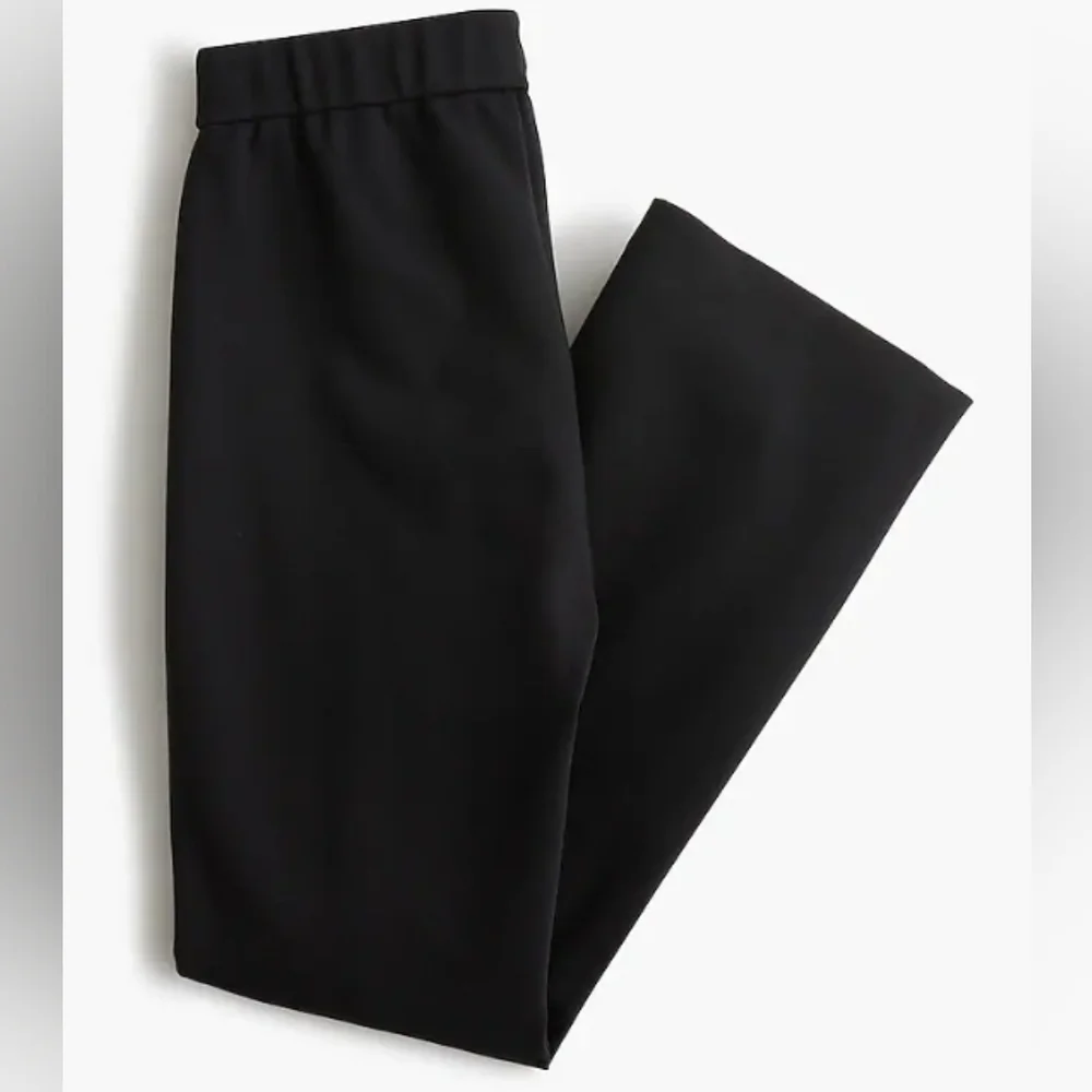 J.Crew Ponte Cropped Pull On Trousers Pants Black Size 6